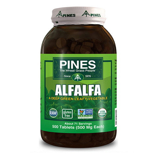 Pines Deep Green Leafy 500 Mg Alfafa Tablets - 500 Ea